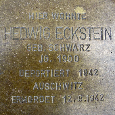 Stolperstein für Hedwig Eckstein